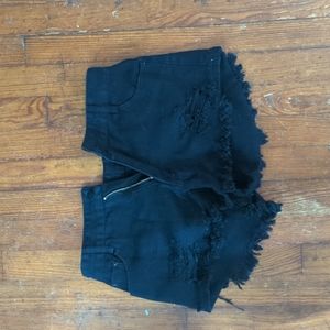Black Jean shorts